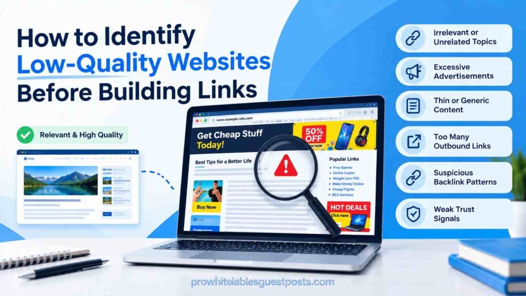 Identify Low-Quality Websites